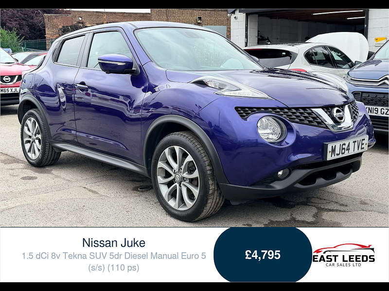 Nissan Juke 1.5 dCi 8v Tekna SUV 5dr Diesel Manual Euro 5 (s/s) (110 ps) 5dr Manual 2026