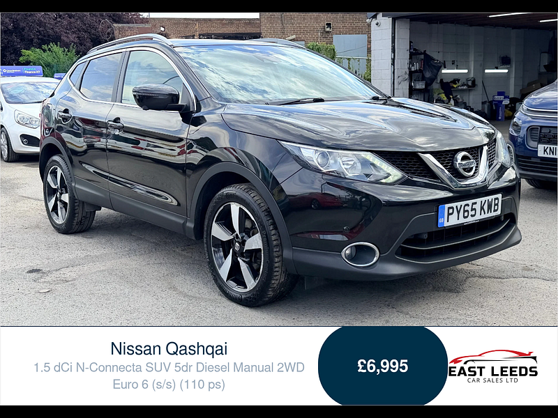 Nissan Qashqai 1.5 dCi N-Connecta SUV 5dr Diesel Manual 2WD Euro 6 (s/s) (110 ps) 5dr Manual 2026
