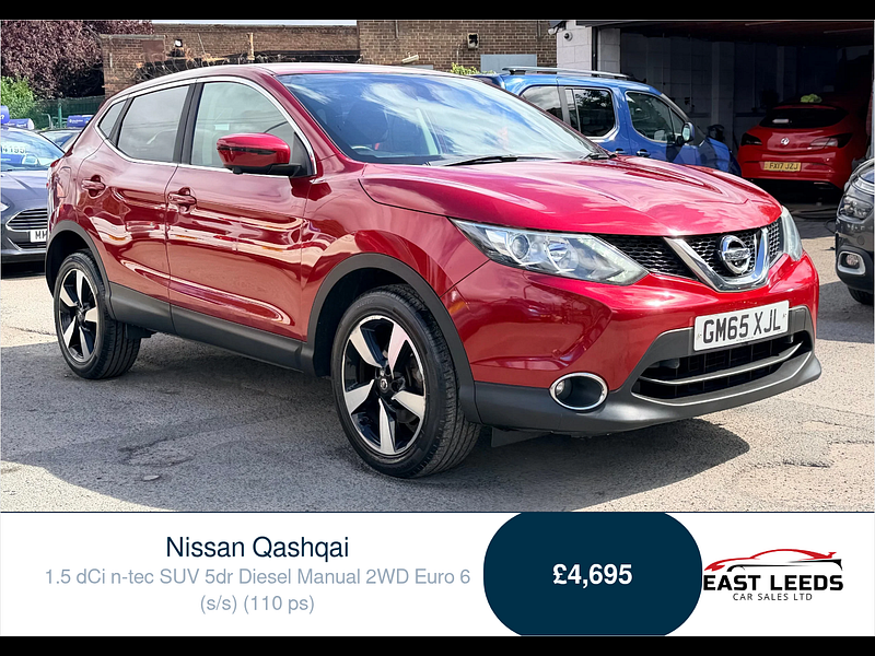 Nissan Qashqai 1.5 dCi n-tec SUV 5dr Diesel Manual 2WD Euro 6 (s/s) (110 ps) 5dr Manual 2026