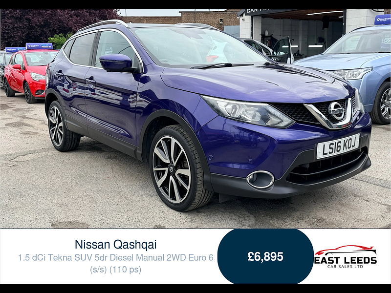 Nissan Qashqai 1.5 dCi Tekna SUV 5dr Diesel Manual 2WD Euro 6 (s/s) (110 ps) 5dr Manual 2026