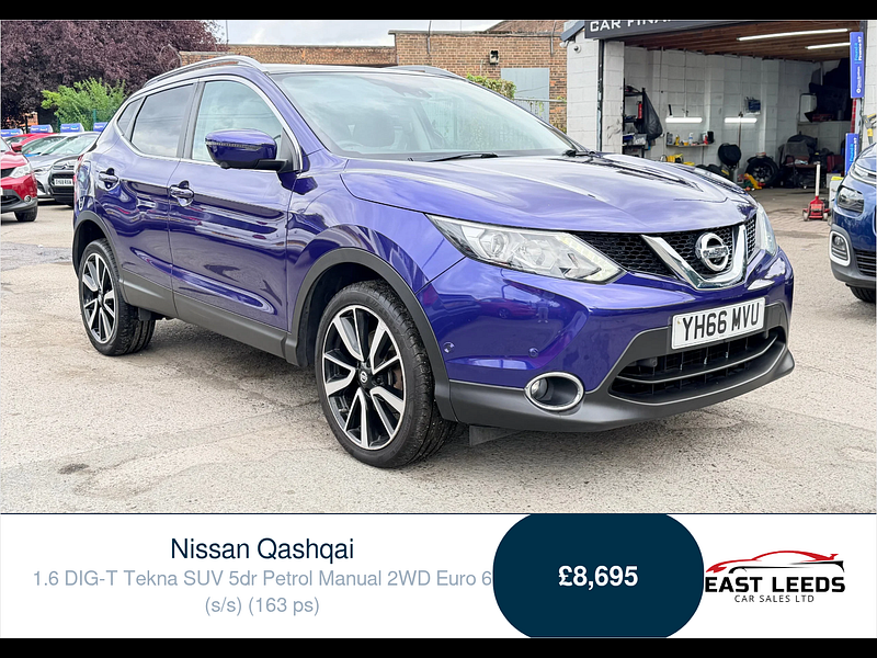 Nissan Qashqai 1.6 DIG-T Tekna SUV 5dr Petrol Manual 2WD Euro 6 (s/s) (163 ps) 5dr Manual 2026