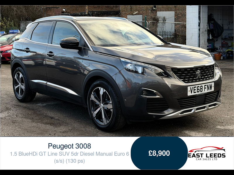 Peugeot 3008 1.5 BlueHDi GT Line SUV 5dr Diesel Manual Euro 6 (s/s) (130 ps) 5dr Manual 2026