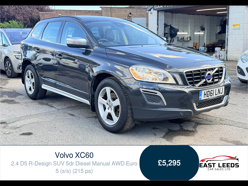 Volvo XC60 2.4 D5 R-Design SUV 5dr Diesel Manual AWD Euro 5 (s/s) (215 ps) 5dr Manual 2026