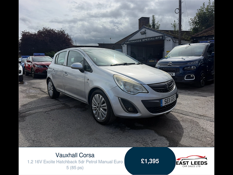 Vauxhall Corsa 1.2 16V Excite Hatchback 5dr Petrol Manual Euro 5 (85 ps) 5dr Manual 2026