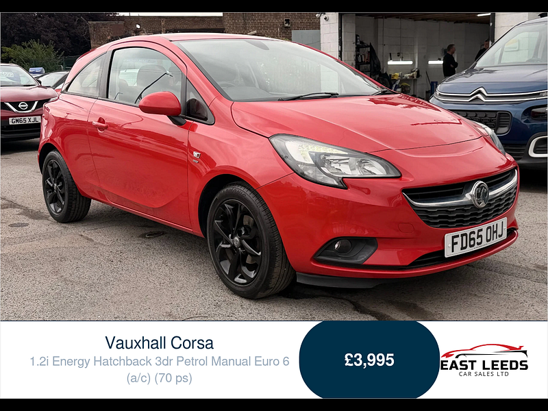 Vauxhall Corsa 1.2i Energy Hatchback 3dr Petrol Manual Euro 6 (a/c) (70 ps) 3dr Manual 2026