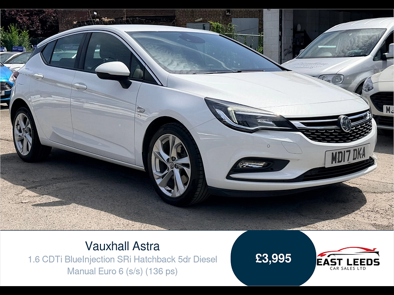 Vauxhall Astra 1.6 CDTi BlueInjection SRi Hatchback 5dr Diesel Manual Euro 6 (s/s) (136 ps) 5dr Manual 2026