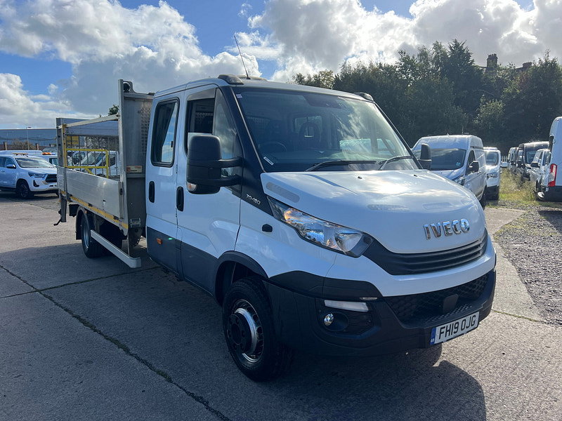 IVECO DAILY 70C18 3.0 D 180 BHP XLWB 7 Seat Crew Cab Dropside With Tail Lift.