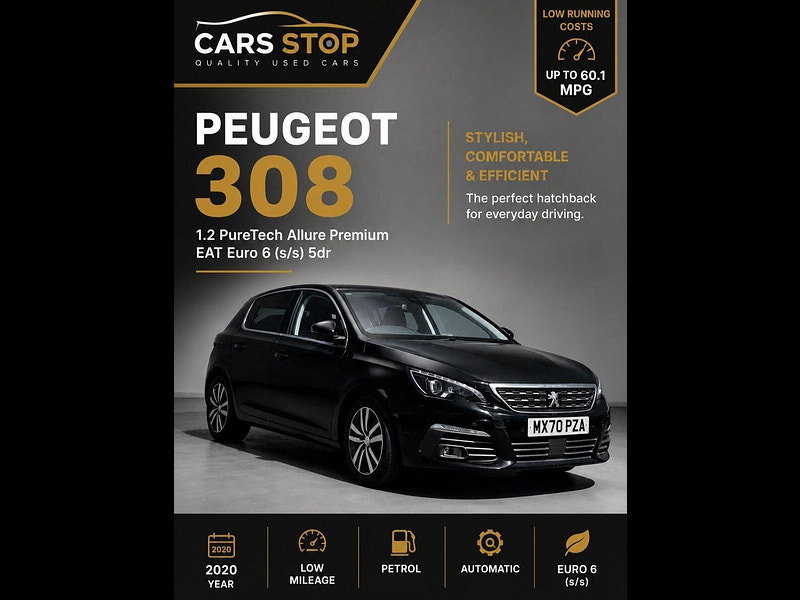 Peugeot 308 1.2 PureTech Allure Premium EAT Euro 6 (s/s) 5dr 5dr Automatic 2020