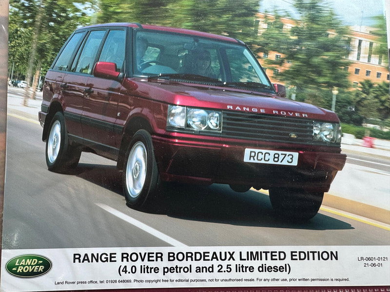 Land Rover Range Rover 2.5 TD Bordeaux 5dr 5dr Automatic 2026