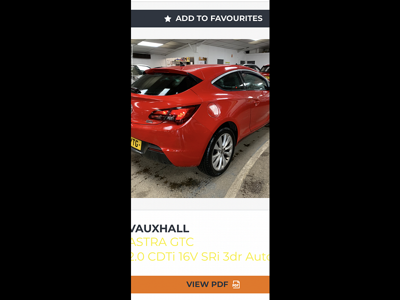 Vauxhall Astra GTC 2.0 CDTi SRi Coupe 3dr Diesel Auto Euro 5 (165 ps) 3dr Automatic 2026