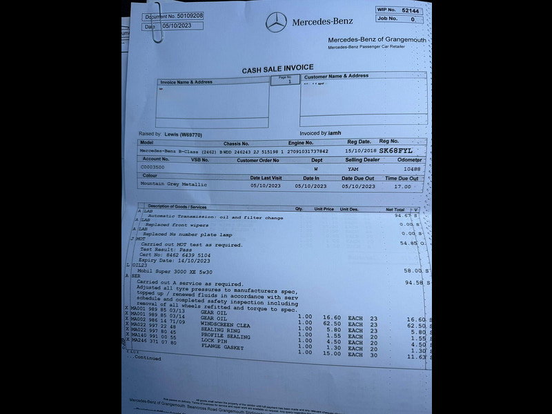 Mercedes-Benz B Class 1.6 B200 Exclusive Edition (Plus) 7G-DCT Euro 6 (s/s) 5dr 5dr Automatic 2026