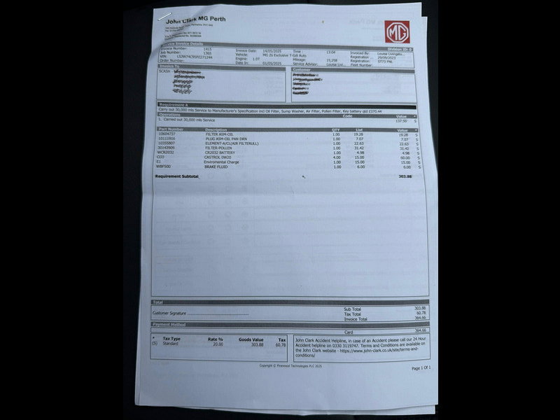 MG MG ZS 1.0 T-GDI Exclusive Auto Euro 6 5dr 5dr Automatic 2026