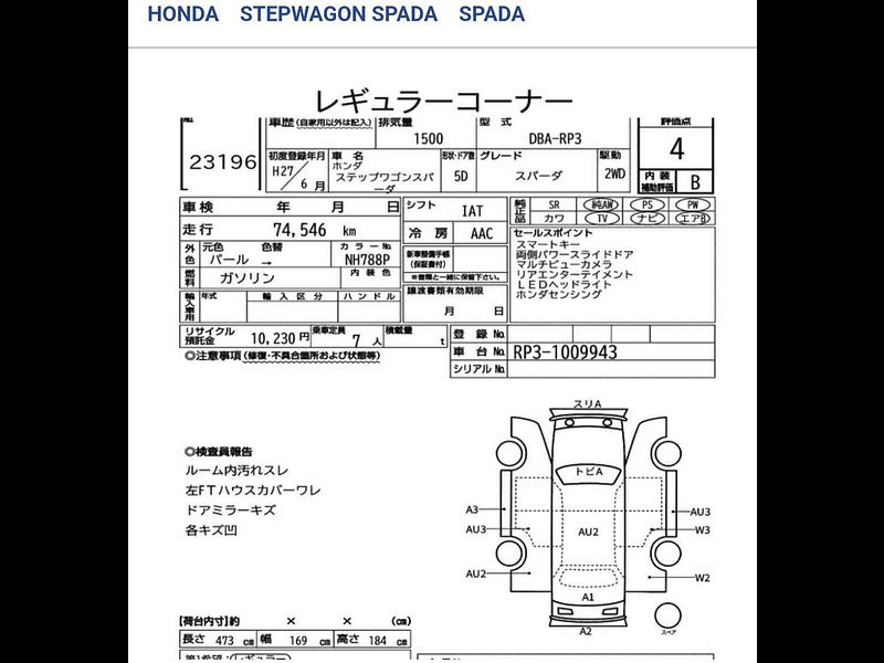 Honda Stepwagon RP3 1.5 TURBO SPADA COOL SPIRIT 7 SEAT