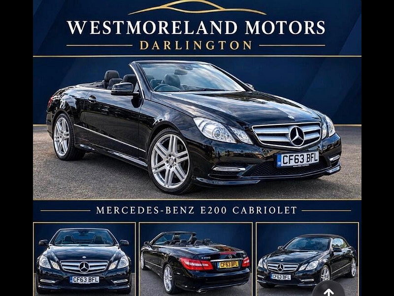 Mercedes-Benz E Class 1.8 E200 BlueEfficiency Sport Cabriolet G-Tronic+ Euro 5 (s/s) 2dr