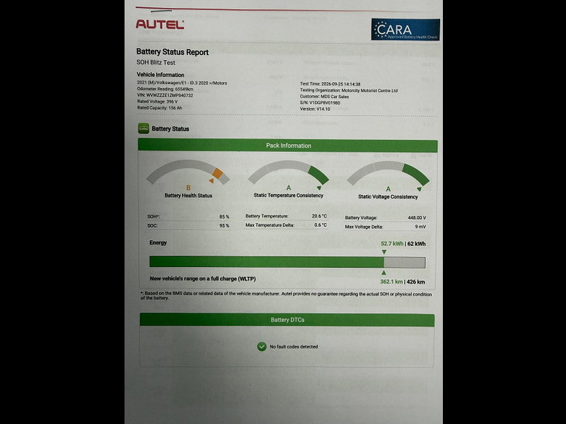 Volkswagen ID.3 Pro Performance 58kWh Life Auto 5dr
