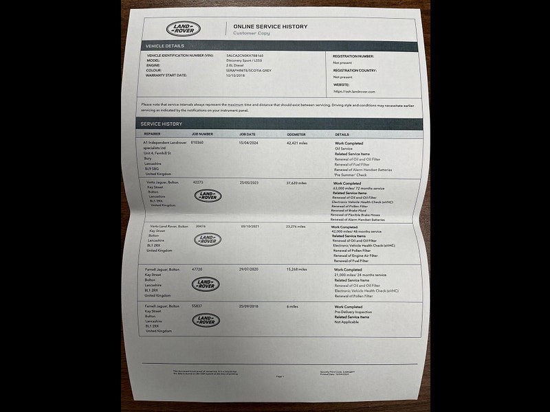 Land Rover Discovery Sport 2.0 TD4 SE Tech 4WD Euro 6 (s/s) 5dr