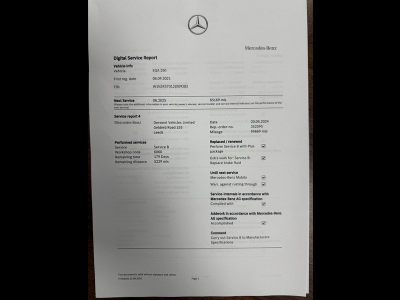 Mercedes-Benz EQA EQA 250 66.5kWh AMG Line Auto 5dr