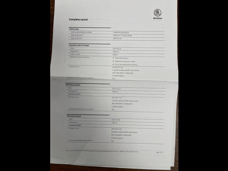Skoda Karoq 2.0 TDI Edition 4WD Euro 6 (s/s) 5dr