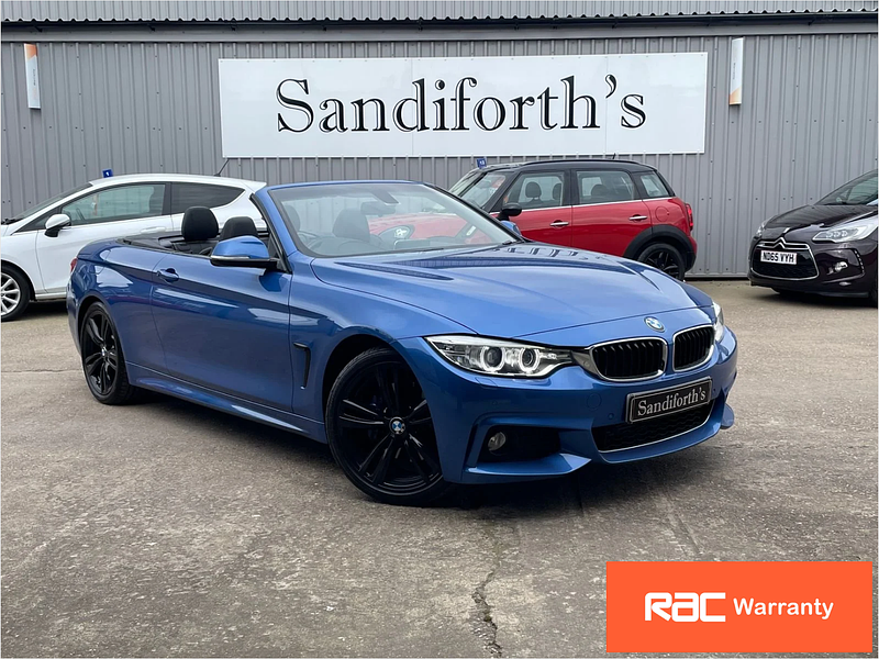 BMW 4 SERIES 2.0 420D M SPORT CABRIOLET 2d 188 BHP 6 SERVICES,  HEATED NECK SCARF, ONLY 56K 2dr Automatic 2024
