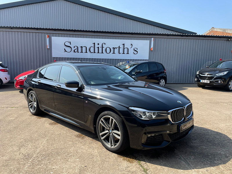 BMW 7 Series 3.0 740d M Sport Saloon 4dr Diesel Auto xDrive Euro 6 (s/s) (320 ps) Black Leather, Soft Close Doors 4dr Automatic 2024