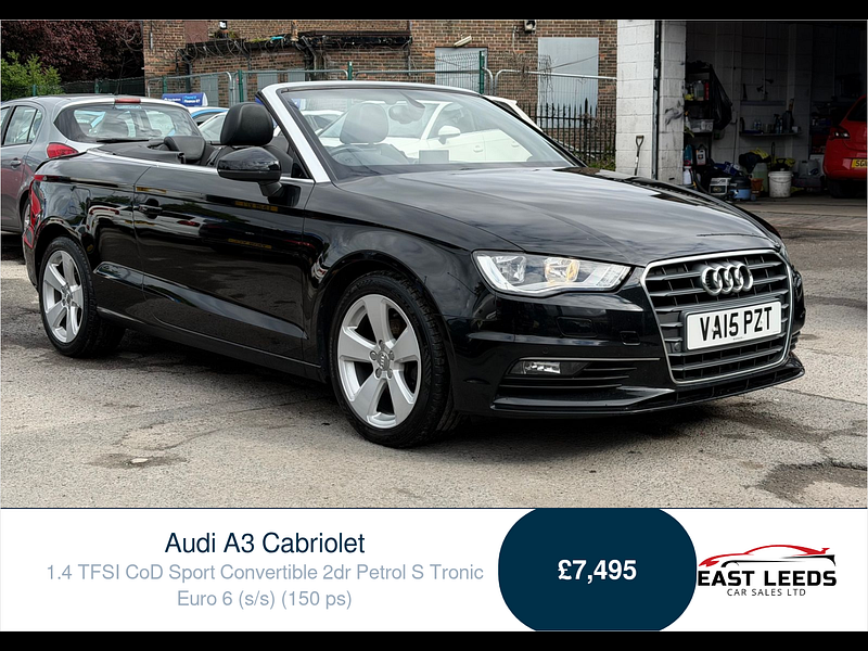 Audi A3 Cabriolet 1.4 TFSI CoD Sport Convertible 2dr Petrol S Tronic Euro 6 (s/s) (150 ps) 2dr Automatic 2026