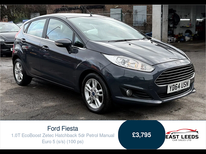 Ford Fiesta 1.0T EcoBoost Zetec Hatchback 5dr Petrol Manual Euro 5 (s/s) (100 ps) 5dr Manual 2026