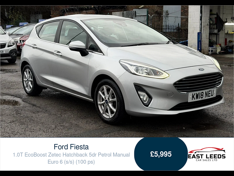 Ford Fiesta 1.0T EcoBoost Zetec Hatchback 5dr Petrol Manual Euro 6 (s/s) (100 ps) 5dr Manual 2026