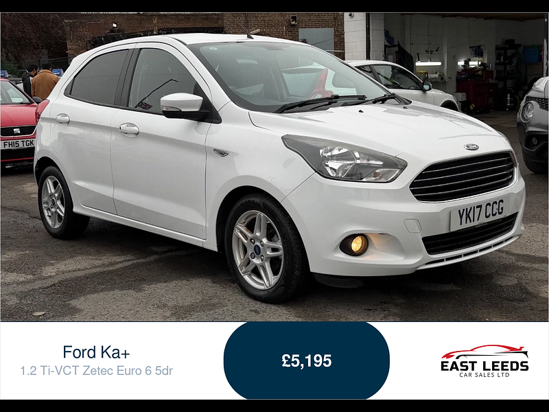 Ford Ka+ 1.2 Ti-VCT Zetec Euro 6 5dr 5dr Manual 2025