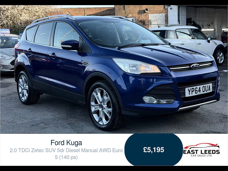 Ford Kuga 2.0 TDCi Zetec SUV 5dr Diesel Manual AWD Euro 5 (140 ps) 5dr Manual 2026