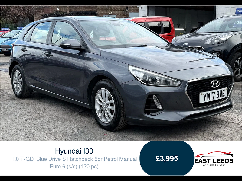 Hyundai I30 1.0 T-GDi Blue Drive S Hatchback 5dr Petrol Manual Euro 6 (s/s) (120 ps) 5dr Manual 2026