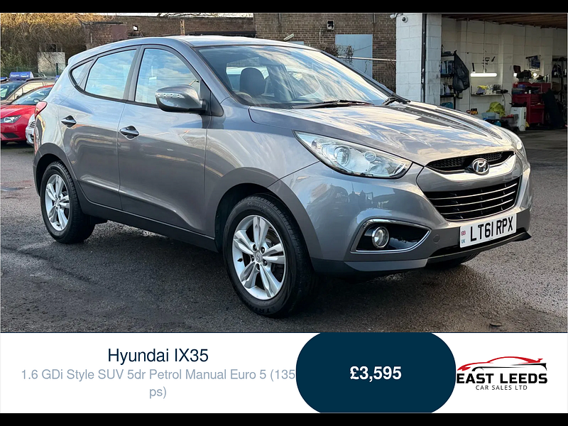 Hyundai IX35 1.6 GDi Style SUV 5dr Petrol Manual Euro 5 (135 ps) 5dr Manual 2026
