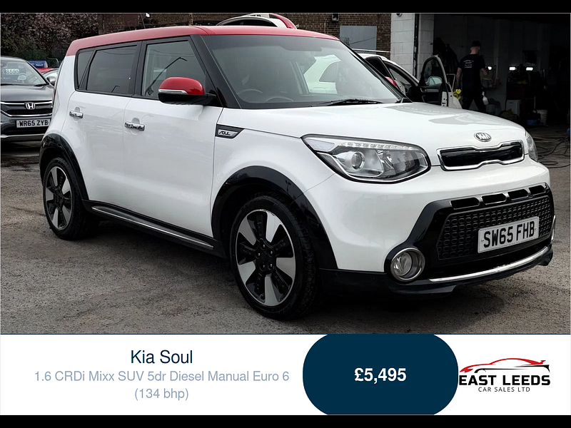 Kia Soul 1.6 CRDi Mixx SUV 5dr Diesel Manual Euro 6 (134 bhp) 5dr Manual 2026