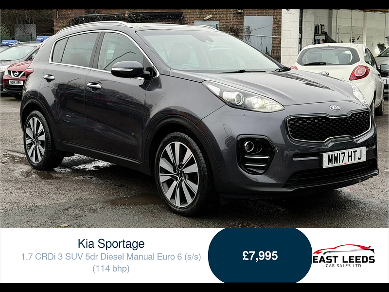 Kia Sportage 1.7 CRDi 3 SUV 5dr Diesel Manual Euro 6 (s/s) (114 bhp) 5dr Manual 2026