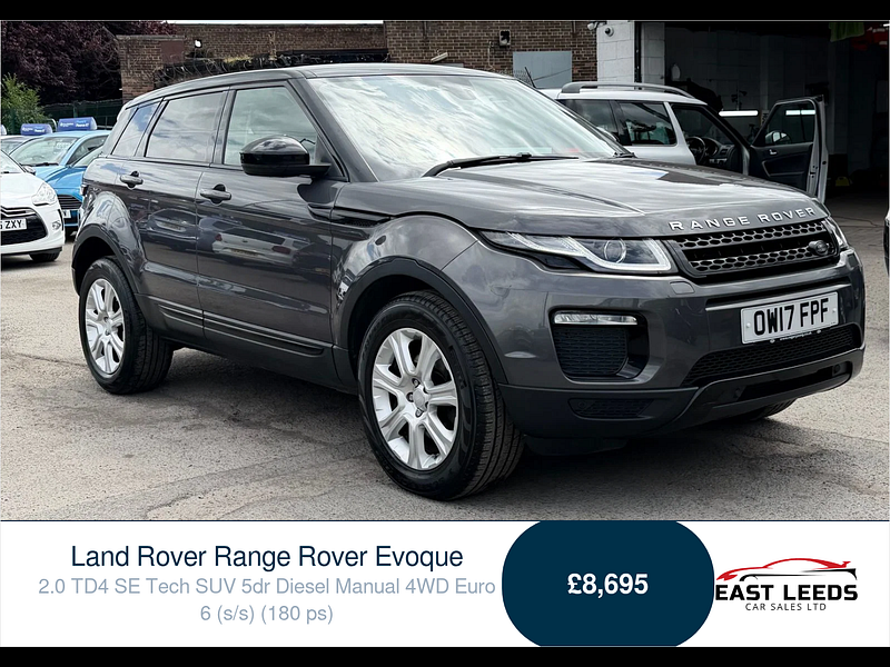 Land Rover Range Rover Evoque 2.0 TD4 SE Tech SUV 5dr Diesel Manual 4WD Euro 6 (s/s) (180 ps) 5dr Manual 2026