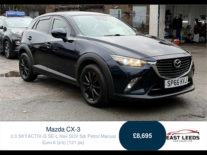 Mazda CX-3 2.0 SKYACTIV-G SE-L Nav SUV 5dr Petrol Manual Euro 6 (s/s) (121 ps) 5dr Manual 2026