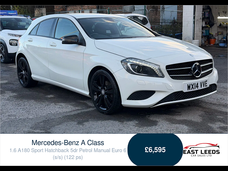 Mercedes-Benz A Class 1.6 A180 Sport Hatchback 5dr Petrol Manual Euro 6 (s/s) (122 ps) 5dr Manual 2026