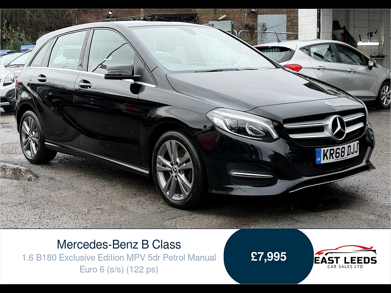 Mercedes-Benz B Class 1.6 B180 Exclusive Edition MPV 5dr Petrol Manual Euro 6 (s/s) (122 ps) 5dr Manual 2026