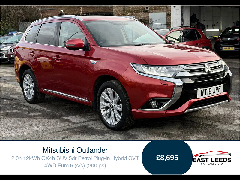 Mitsubishi Outlander 2.0h 12kWh GX4h SUV 5dr Petrol Plug-in Hybrid CVT 4WD Euro 6 (s/s) (200 ps) 5dr Automatic 2026