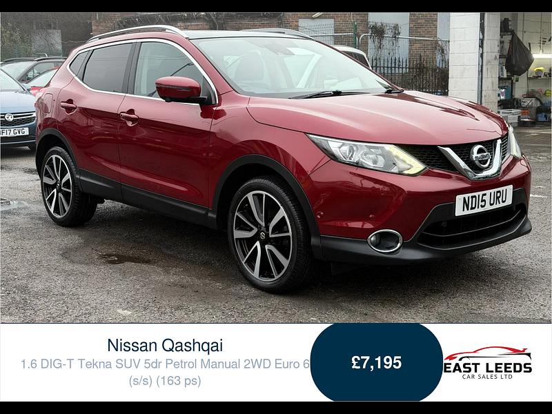 Nissan Qashqai 1.6 DIG-T Tekna SUV 5dr Petrol Manual 2WD Euro 6 (s/s) (163 ps) 5dr Manual 2026