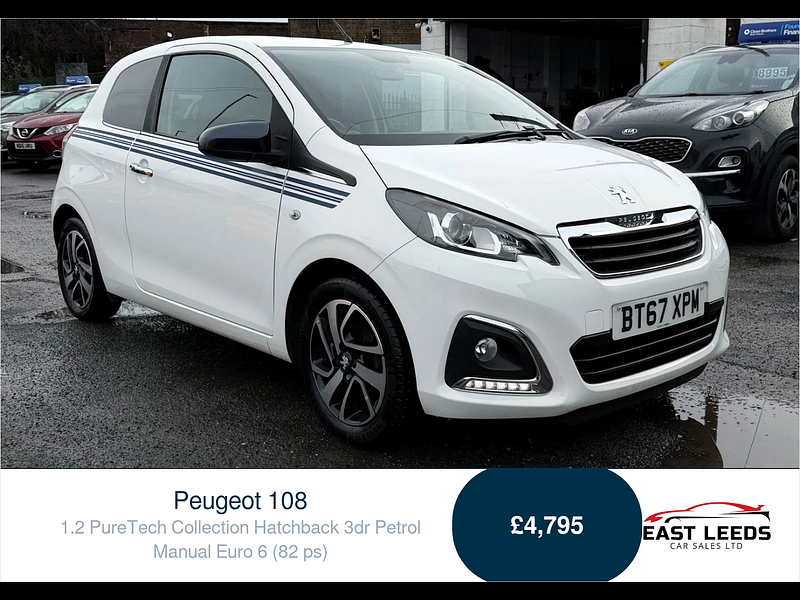 Peugeot 108 1.2 PureTech Collection Hatchback 3dr Petrol Manual Euro 6 (82 ps) 3dr Manual 2026