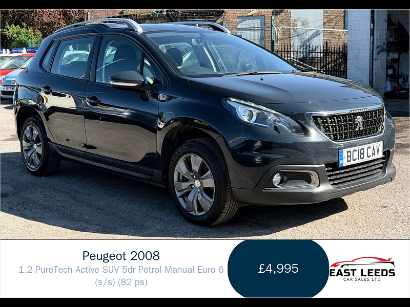 Peugeot 2008 1.2 PureTech Active SUV 5dr Petrol Manual Euro 6 (s/s) (82 ps) 5dr Manual 2026