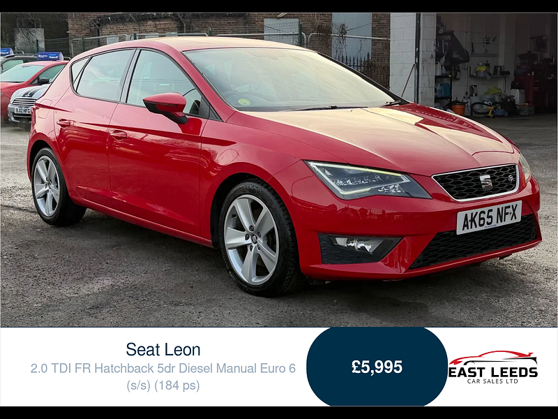 Seat Leon 2.0 TDI FR Hatchback 5dr Diesel Manual Euro 6 (s/s) (184 ps) 5dr Manual 2026