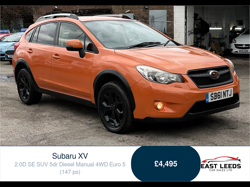 Subaru XV 2.0D SE SUV 5dr Diesel Manual 4WD Euro 5 (147 ps) 5dr Manual 2026