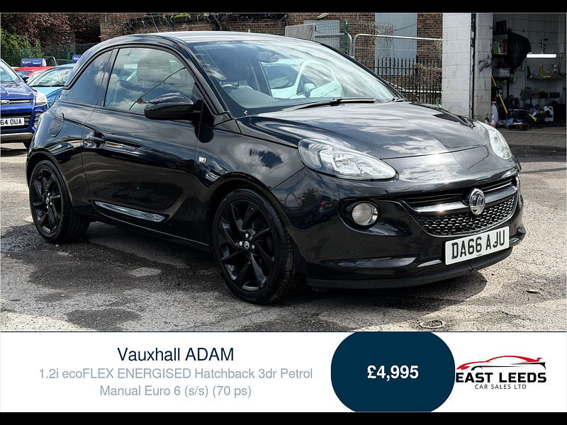 Vauxhall ADAM 1.2i ecoFLEX ENERGISED Hatchback 3dr Petrol Manual Euro 6 (s/s) (70 ps) 3dr Manual 2026