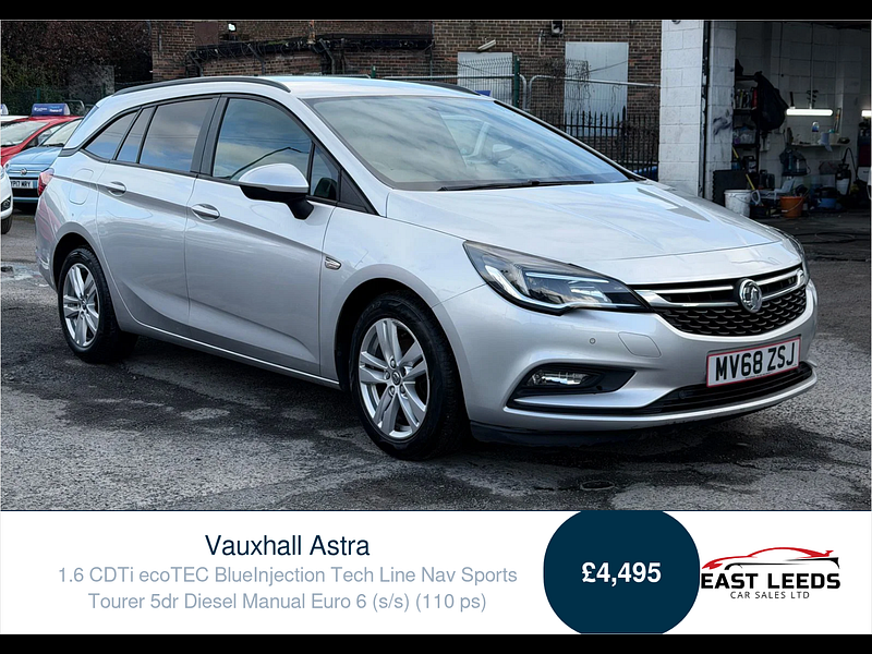 Vauxhall Astra 1.6 CDTi ecoTEC BlueInjection Tech Line Nav Sports Tourer 5dr Diesel Manual Euro 6 (s/s) (110 ps) 5dr Manual 2026