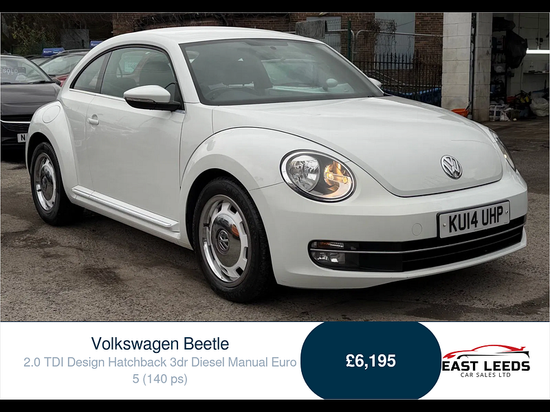 Volkswagen Beetle 2.0 TDI Design Hatchback 3dr Diesel Manual Euro 5 (140 ps) 3dr Manual 2026