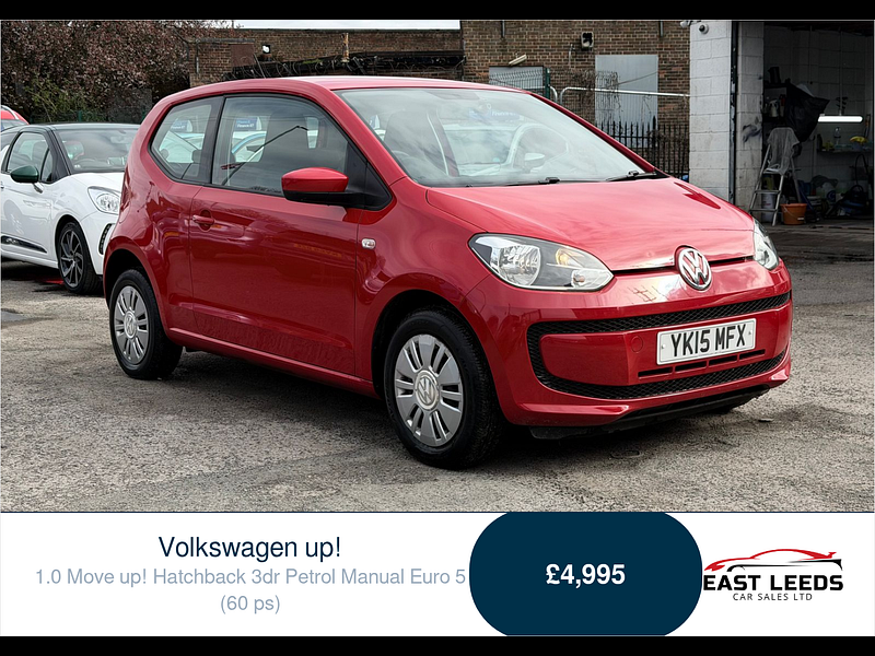 Volkswagen up! 1.0 Move up! Hatchback 3dr Petrol Manual Euro 5 (60 ps) 3dr Manual 2026
