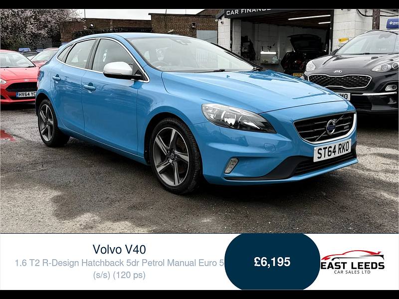 Volvo V40 1.6 T2 R-Design Hatchback 5dr Petrol Manual Euro 5 (s/s) (120 ps) 5dr Manual 2026