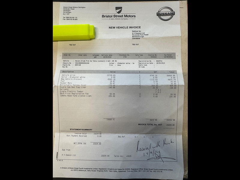 Nissan Navara 2.5 dCi Tekna 4WD Euro 5 4dr 4dr Manual 2025