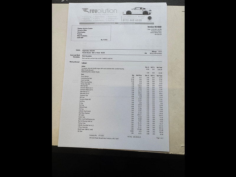 Porsche Boxster 3.2 986 S 2dr 2dr Manual 2025